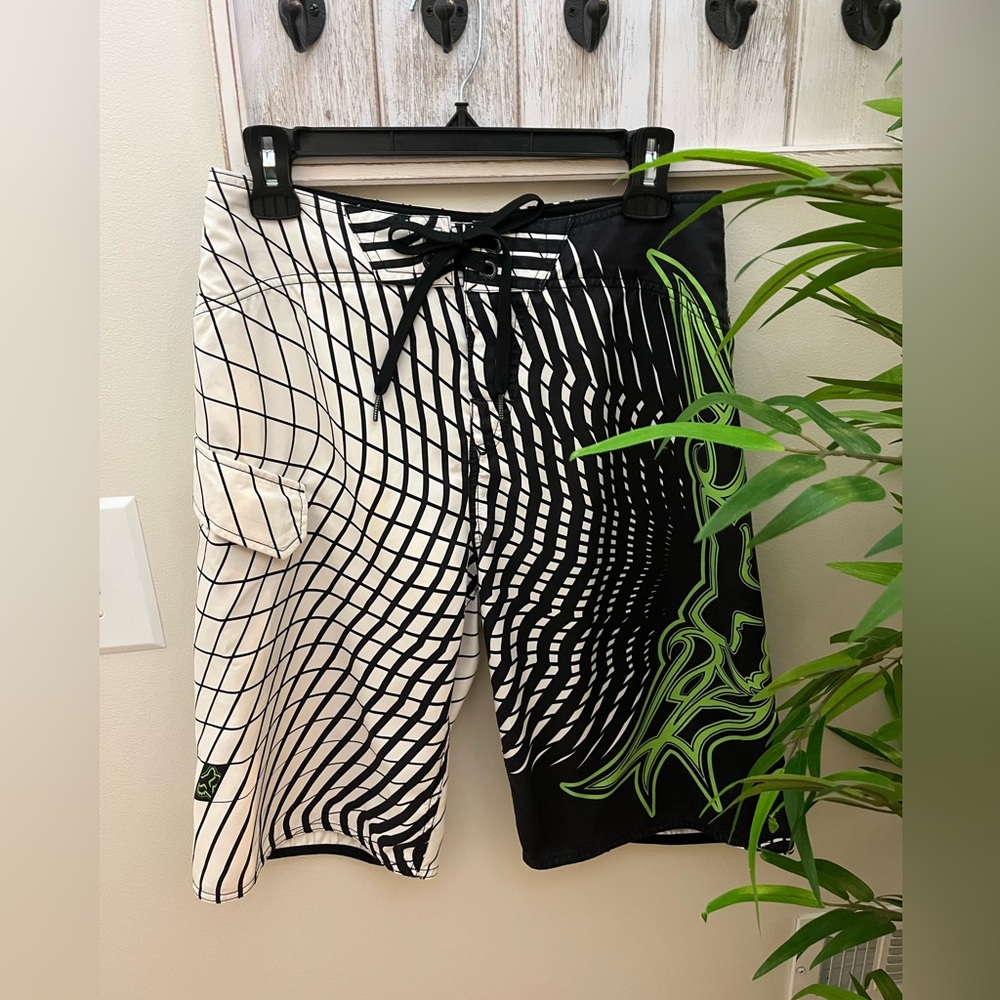 Fox Racing Men’s 29” Board Shorts with Geometric Design and Stand Out "Fox" Logo